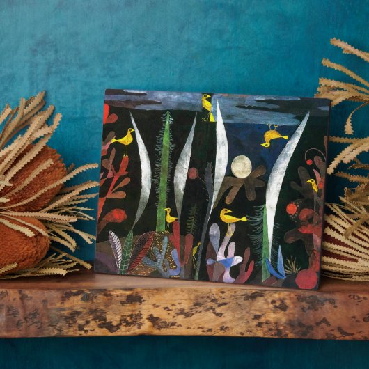 Landschap met Gele Vogels | Paul Klee | Fotoplaat (Zijkant)