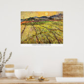Landschap met geploegde velden van Vincent van Gog Poster (Keuken)