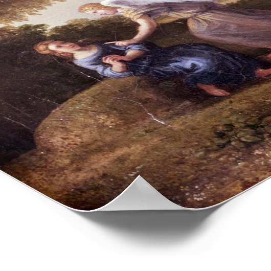 Landschap met Hagar en de Angel, 1646 Poster (Hoek)