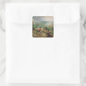 Landschap met Herfst Icarus, c.1555 Vierkante Sticker (Tas)