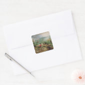 Landschap met Herfst Icarus, c.1555 Vierkante Sticker (Envelop)