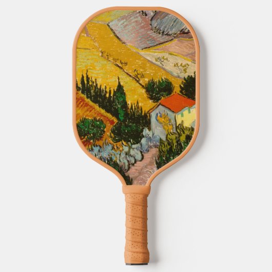 Landschap met House en Ploughma van Gogh Pickleball Paddle (Voorkant)