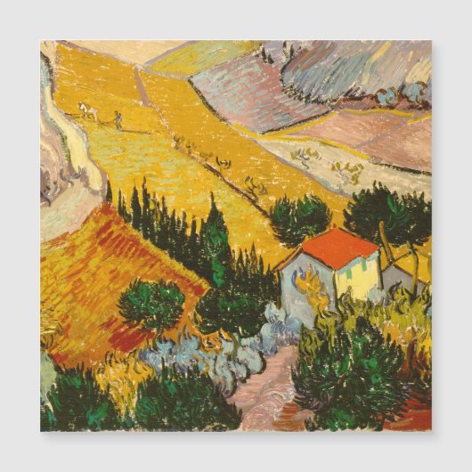 Landschap met House en Ploughma Vincent van Gogh (Voorkant)