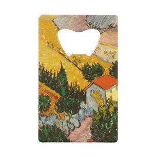 Landschap met House en Ploughma Vincent van Gogh Kredietkaart Flessenopener