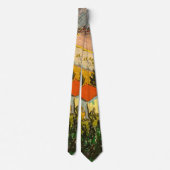 Landschap met House en Ploughma Vincent van Gogh Stropdas (Achterkant)