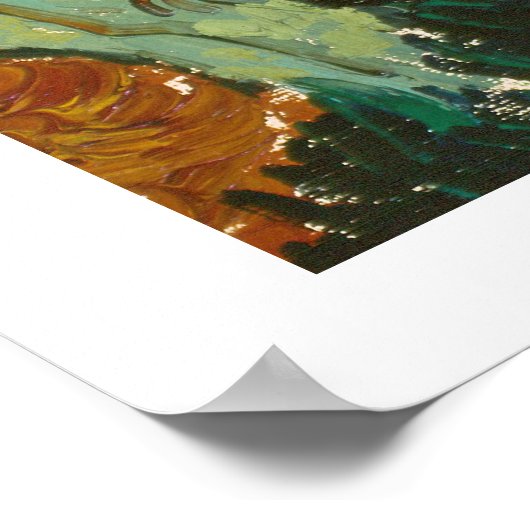 Landschap met House en Plowman Vincent Van Gogh Poster (Hoek)