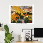 Landschap met House en Plowman Vincent Van Gogh Poster (Thuiskantoor)