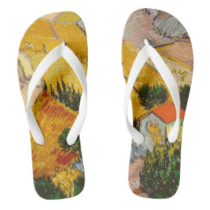 Landschap met huis en ploeger Vincent van Gogh Teenslippers