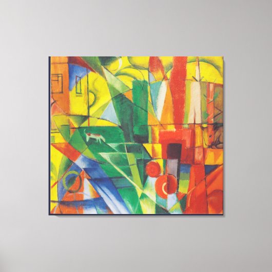  landschap met huishond en vee canvas afdruk (Voorkant)