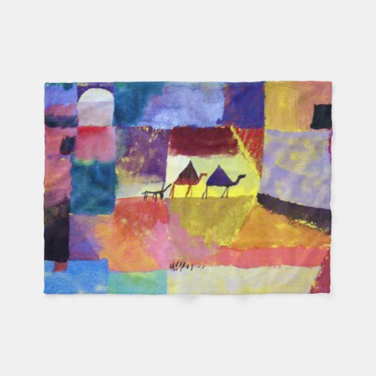 Landschap met kamelen, Paul Klee Fleece Deken (Voorkant (Horizontaal))
