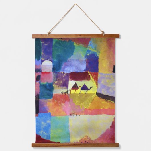 Landschap met kamelen, Paul Klee Hangend Wandkleed (Voorkant)