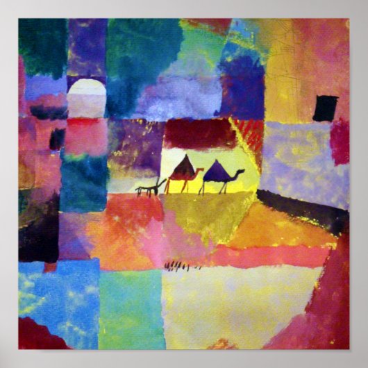 Landschap met kamelen, Paul Klee Poster (Voorkant)