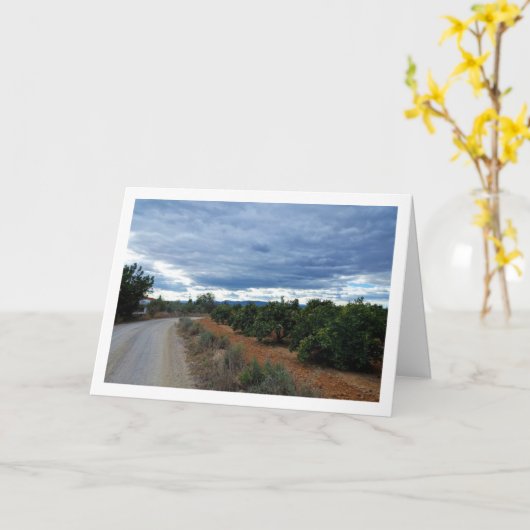 Landschap met landweg kaart (Gele Bloem)