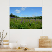 Landschap met lupinen - poster (Keuken)