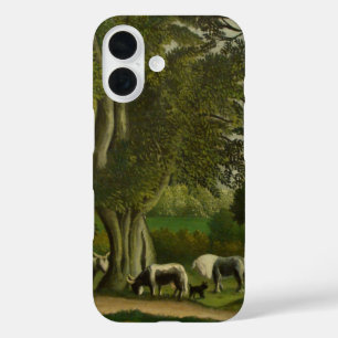 Landschap met melkmeisjes door Henri Rousseau iPhone 16 Hoesje