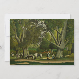 Landschap met melkmeisjes van Henri Rousseau