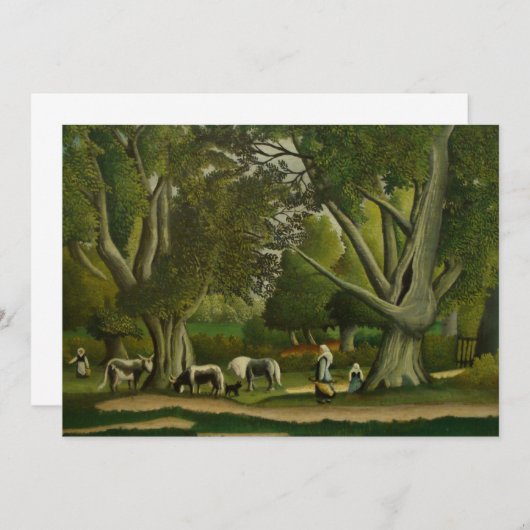 Landschap met Milkmaïden door Henri Rousseau (Voorkant / Achterkant)