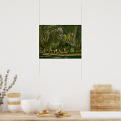 Landschap met Milkmaïden door Henri Rousseau Poster (Keuken)