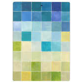 Landschap met multigekleurde vierkantjes klembord (Achterkant)