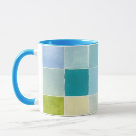 Landschap met multigekleurde vierkantjes mok (Links)