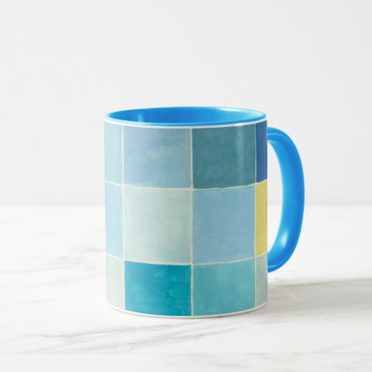 Landschap met multigekleurde vierkantjes mok (Voorkant rechts)