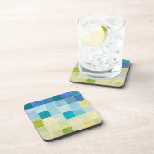 Landschap met multigekleurde vierkantjes onderzetter (Rechterzijde)