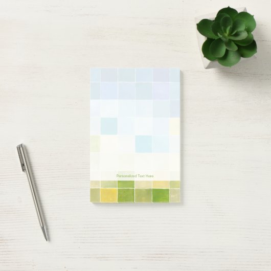 Landschap met multigekleurde vierkantjes post-it® notes (Kantoor)