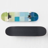 Landschap met multigekleurde vierkantjes skateboard (Horizontaal)