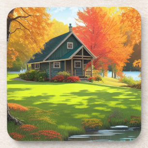 Landschap met Natuur Achtergrond-46556 Bier Onderzetter