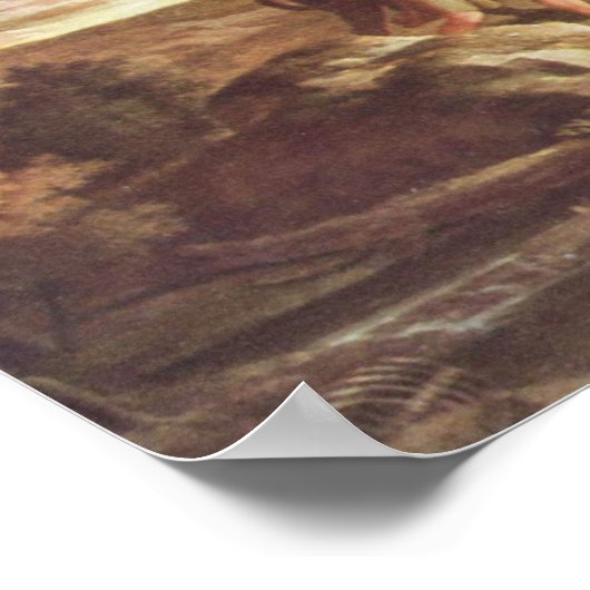 Landschap met Noah's aanbod Poster (Hoek)