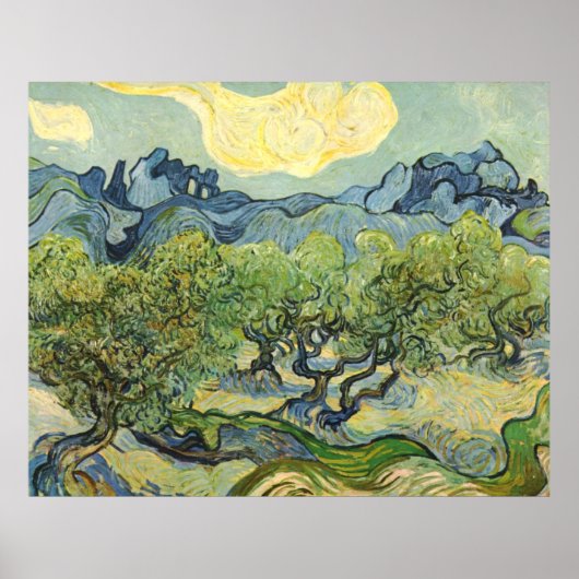 Landschap met Olive Vincent Willem van Gogh Poster (Voorkant)