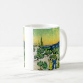 Landschap met paar wandelaars van Vincent van Gogh Koffiemok (Voorkant rechts)