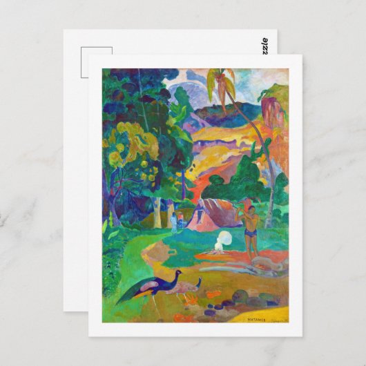 Landschap met pacocks, Gauguin Briefkaart (Voorkant / Achterkant)