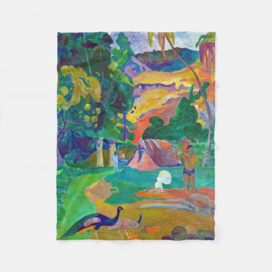 Landschap met pacocks, Gauguin Fleece Deken (Voorkant)
