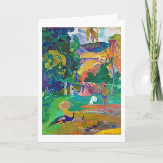 Landschap met pacocks, Gauguin Kaart (Voorkant)