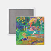 Landschap met pacocks, Gauguin Magneet (Voorkant / Achterkant)