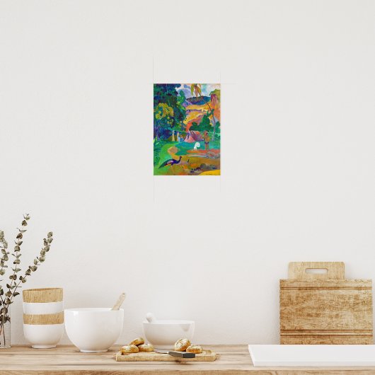 Landschap met pacocks, Gauguin Poster (Keuken)