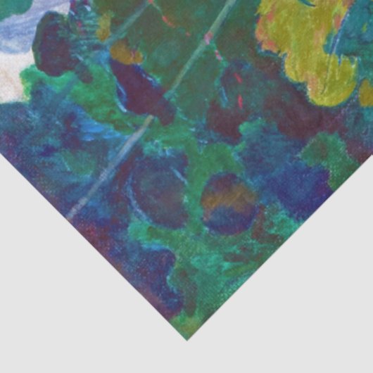 Landschap met pacocks, Gauguin Tissuepapier (Detail)