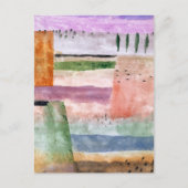 Landschap met poplars - Paul Klee - Abstracte kuns Briefkaart (Voorkant)