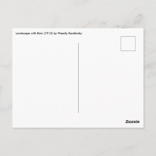 Landschap met Regen door Wassily Kandinsky Briefkaart (Achterkant)