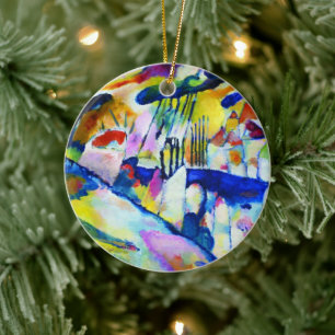 Landschap met Regen door Wassily Kandinsky Keramisch Ornament