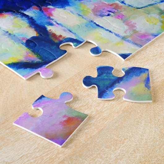 Landschap met Regen door Wassily Kandinsky Legpuzzel (Zijkant)