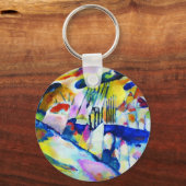 Landschap met Regen door Wassily Kandinsky Sleutelhanger (Voorkant)