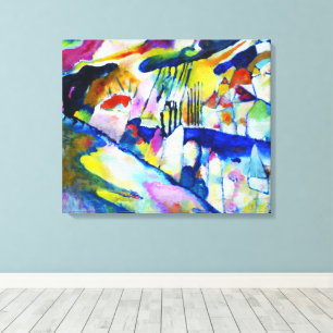 Landschap met regen van Wassily Kandinsky Canvas Afdruk
