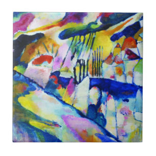 Landschap met regen van Wassily Kandinsky Tegeltje