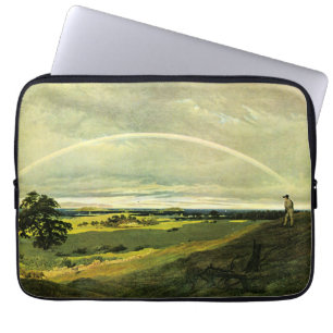 Landschap met regenboog, beroemd kunstwerk, laptop sleeve