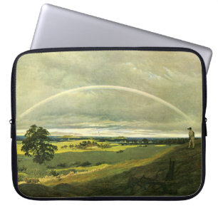 Landschap met regenboog (door Caspar David Friedri Laptop Sleeve