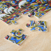 Landschap met schapen Zeer moeilijke puzzel Legpuzzel (Zijkant)