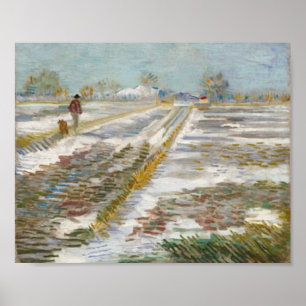 Landschap met sneeuw, Vincent van Gogh Poster
