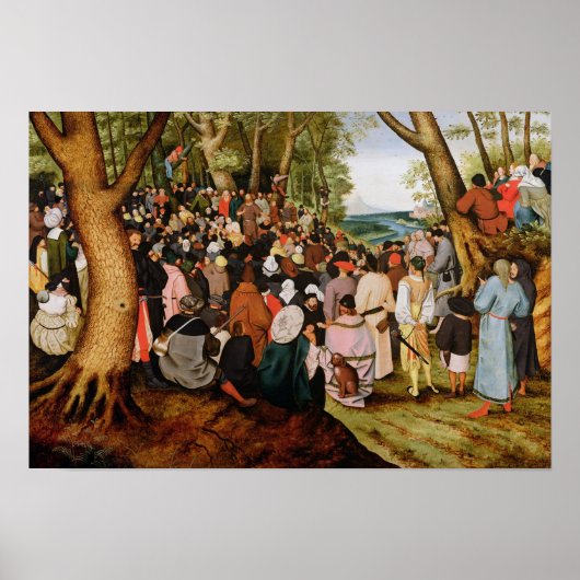 Landschap met St. John de Baptist Preaching Poster (Voorkant)